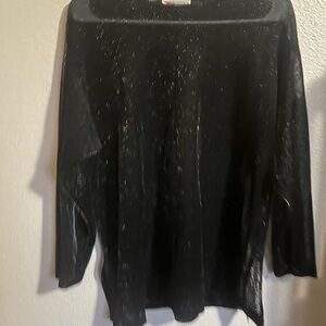 Christina Black Glittery Top